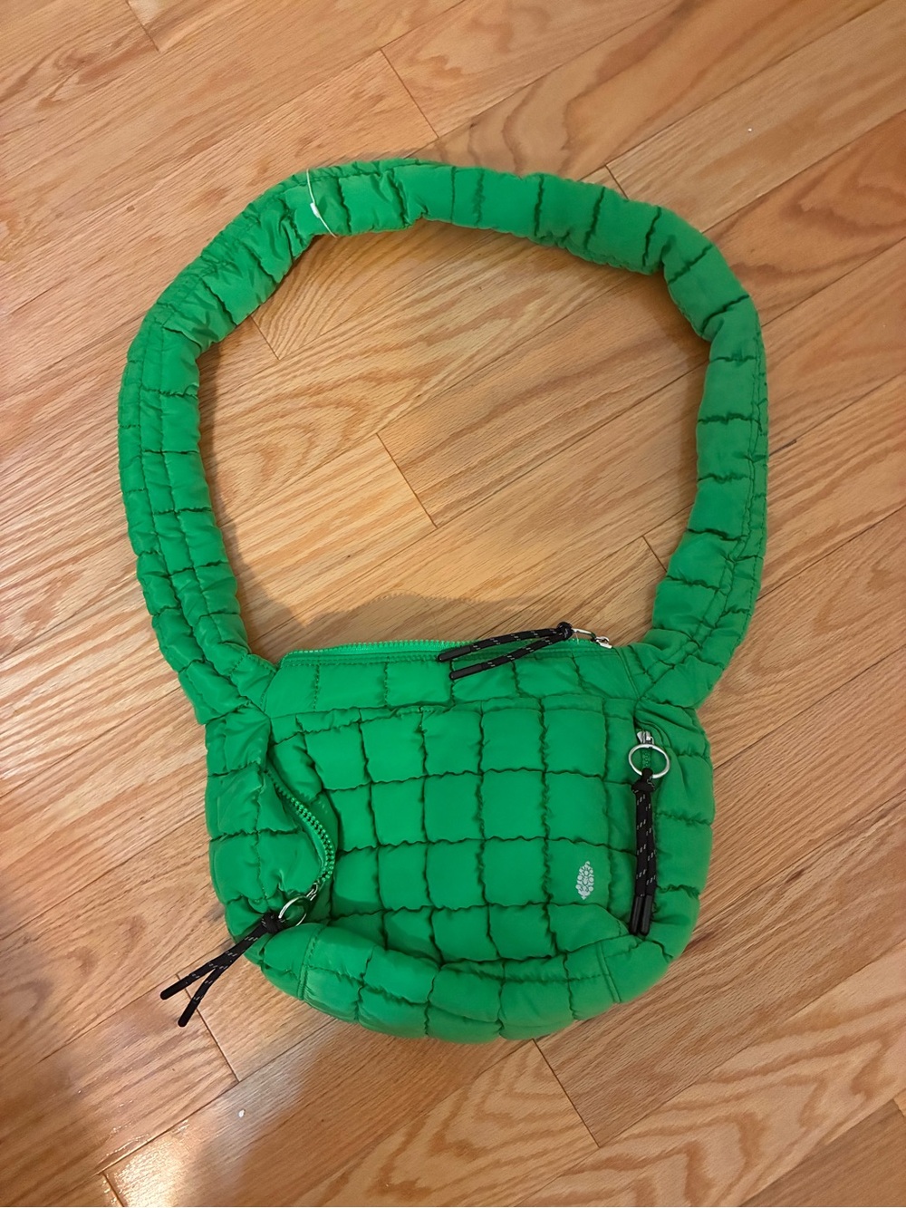 FP Movement by Free People Quilted Bright Green Shoulder Bag with Padded Strap